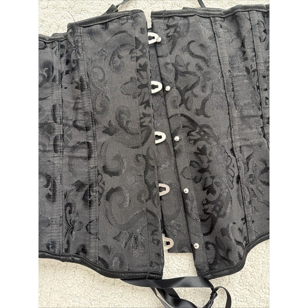 Y2K Corset Top Small black vintage sweetheart lingerie edwardian goth - Picture 4 of 5